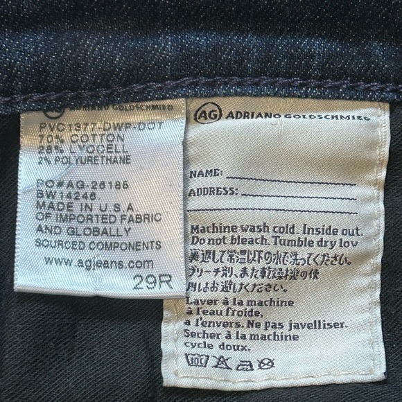 Adriano Goldschmied AG The Stevie Slim Straight Ankle Jeans Dot Print Size 29 - Picture 11 of 11